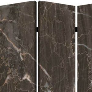 72" Gray Canvas Folding Three Panel Screen Room Divider
