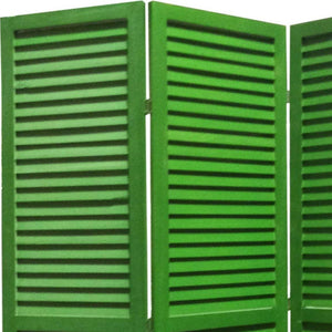 67" Black Wood Folding Three Panel Screen Room Divider