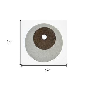 14" X 14" Gray Stone Wall Decor