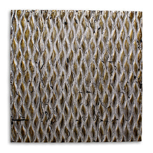 36" X 36" Silver Square Abstract Hanging Dimensional Sculpture