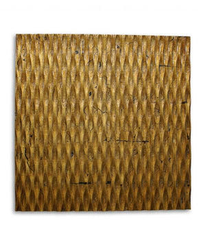 36" X 36" Silver Square Abstract Hanging Dimensional Sculpture