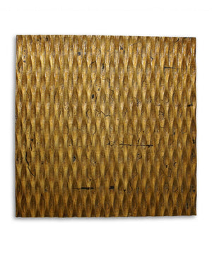 36" X 36" Silver Square Abstract Hanging Dimensional Sculpture