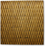 36" X 36" X 1" Raw Wood Look Silver Finish Square Wall Art
