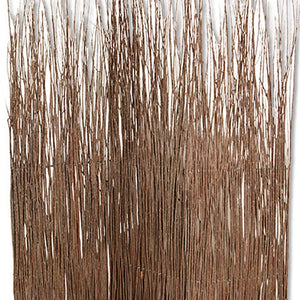 84" Brown Wood Folding Three Panel Screen Room Divider