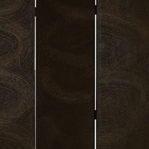72" Black Canvas Folding Three Panel Screen Room Divider