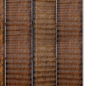 84" Brown Wood Folding Four Panel Screen Room Divider