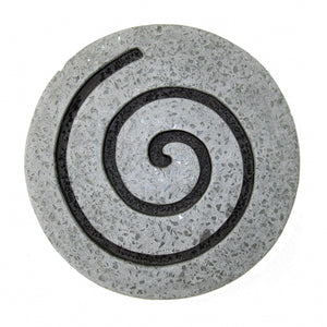 28" X 28" X 2" Gray Round Modern Spiral Wall Art