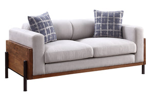 Pelton - Loveseat With 2 Toss Pillows - Walnut by Couch.com