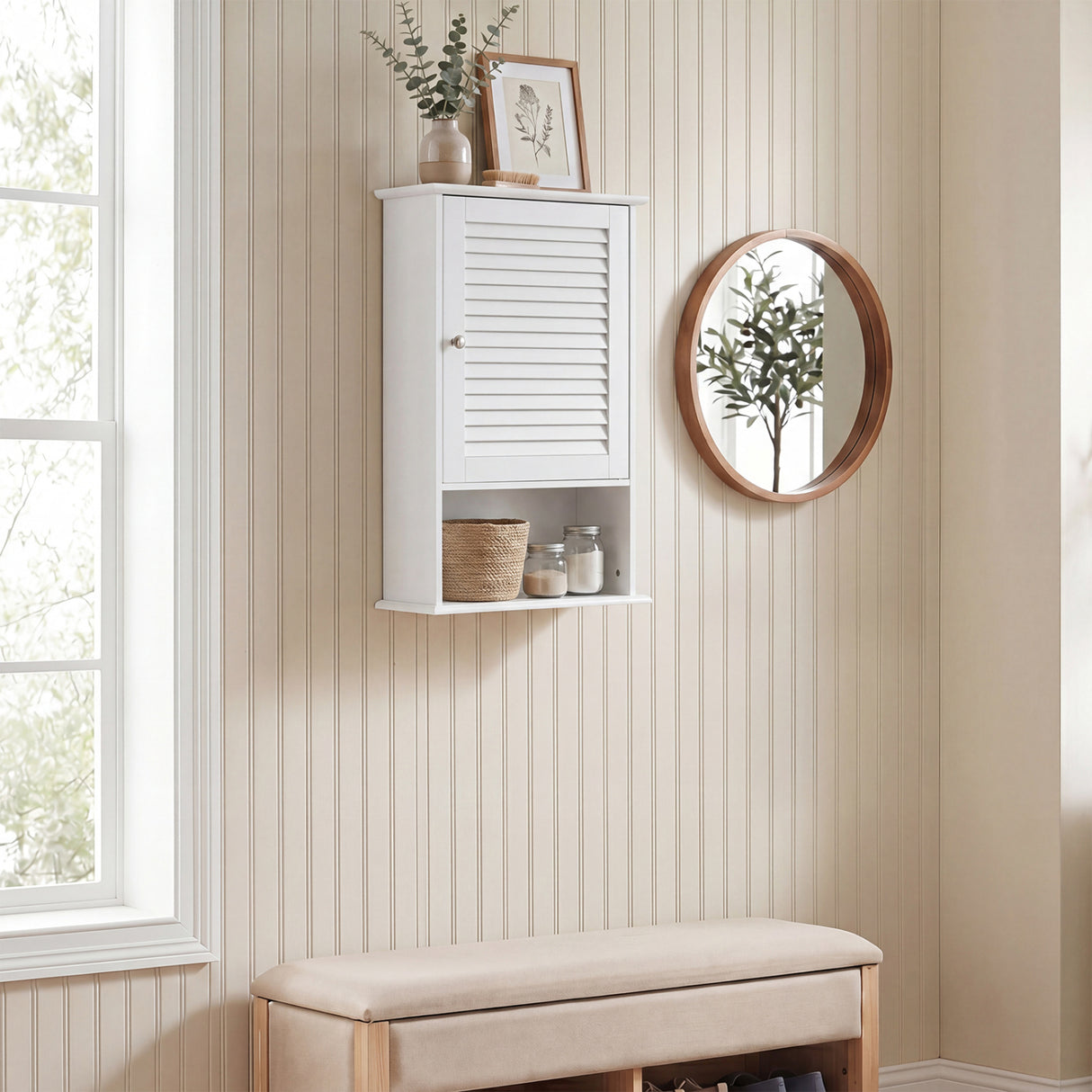 27.5 Inch H Wall Hanging Bathroom Storage Cabinet