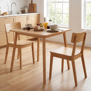 27.5 Inch Square Bamboo Dining Table for 2-4 People-Natural