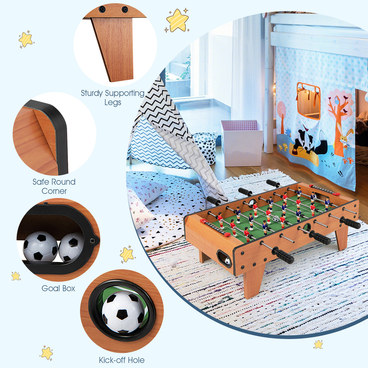 27 Inch Indoor Competition Game Foosball Table with Legs