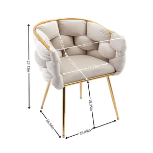 Luxury Modern Simple Leisure Velvet Single Sofa Chair Bedroom Lazy Person Household Dresser Stool Manicure Table Back Chair by Couch.com