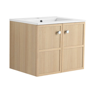 Wall Mounted Bathroom Vanity With Ceramic Sink And 2 Soft Closing Doors by Couch.com