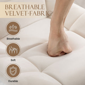 Velvet Swive Bar Stools Adjustable Counter Height Bar Chairs With Back Gold Base Modern Stool Chair For Kitchen Island Dining Room (Set of 2) - White by Couch.com