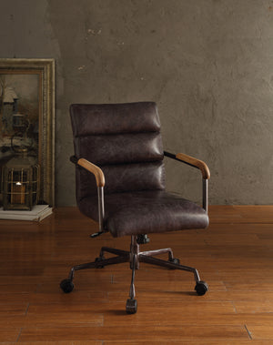 Harith - Retro Top Grain Leather Office Chair by Couch.com