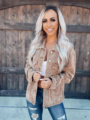 Women’s Collared Neck Button-Down Jacket For Casual and Everyday Use Elegant Simple Jacket