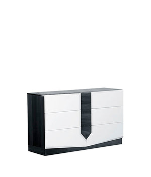 Vios - Zebra High Gloss Dresser - White by Couch.com