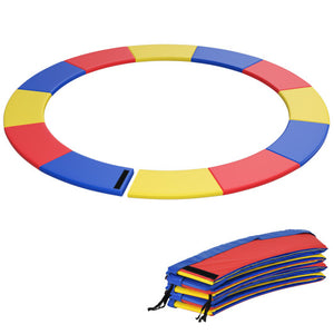 8-16 FT Trampoline Pad Replacement Safety Pad with Fixing Straps (Multicolor)-14 ft