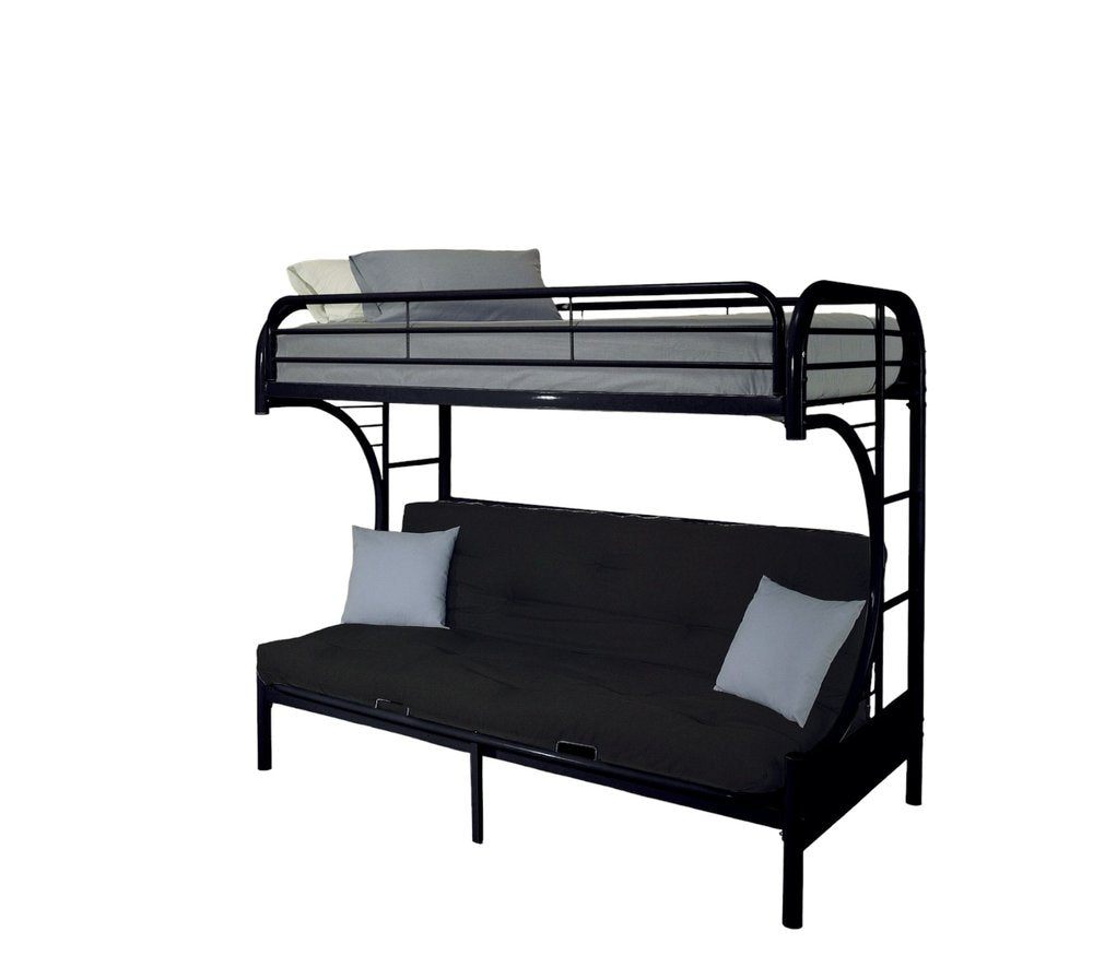 Black Twin Over Queen Bunk Bed