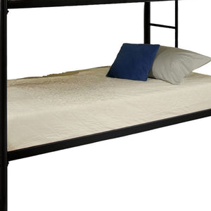 Black Twin Over Twin Metal Bunk Bed
