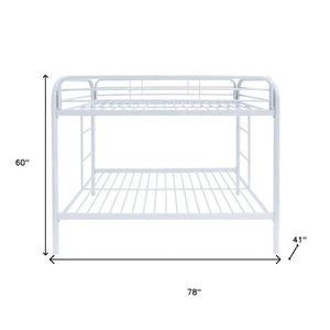 Black Twin Over Twin Metal Bunk Bed