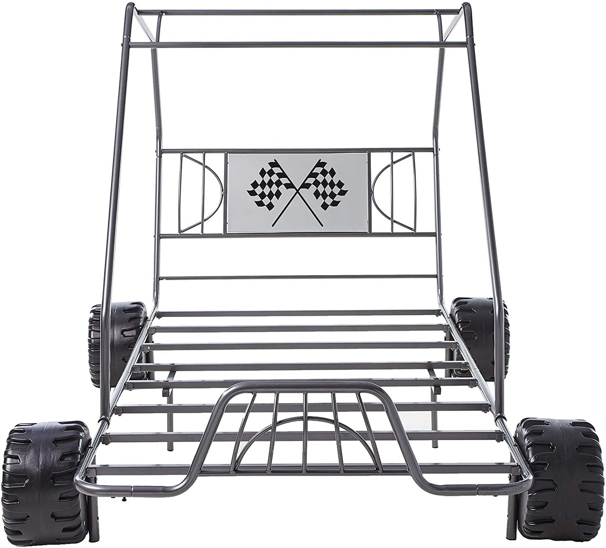 Steel Twin Red White and Blue Bed