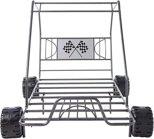 Steel Twin Red White and Blue Bed