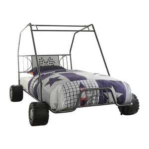 Steel Twin Red White and Blue Bed