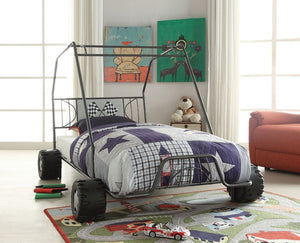 Steel Twin Red White and Blue Bed