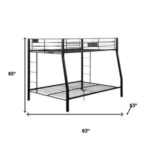 Black Twin Over Full Bunk Bed