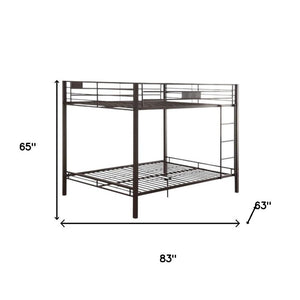 Black Queen Over Queen Bunk Bed