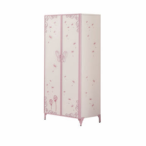 32" Purple And White Steel Dresser