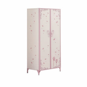 32" Purple And White Metal Dresser