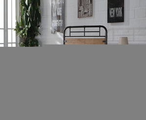 Brown and Black Solid Wood Twin Bed Frame