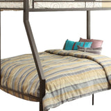 Brown Twin Over Full Metal Bunk Bed