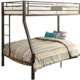 Brown Twin Over Full Metal Bunk Bed