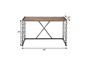 48" Brown and Black Computer Desk
