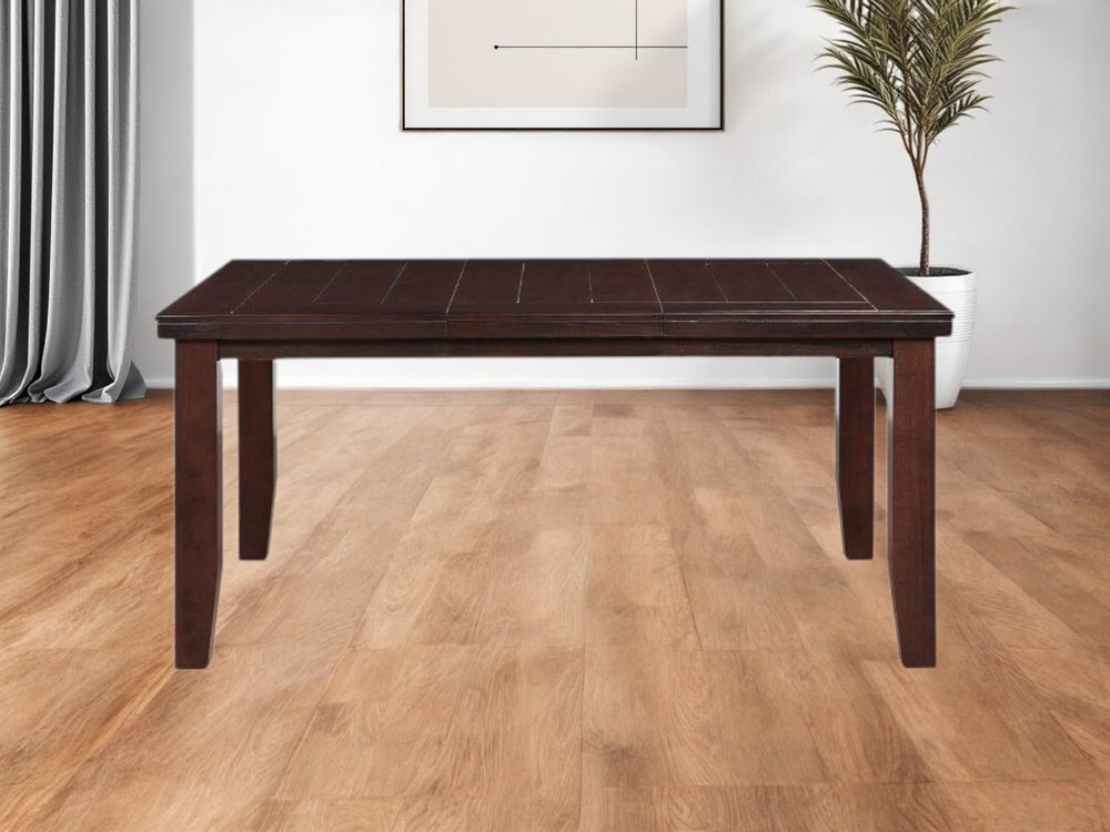 48" Dark Brown Solid Manufactured Wood Dining Table