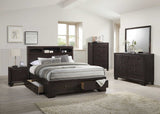 35" Espresso Wood Mounted Dresser Mirror
