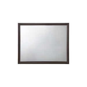 35" Espresso Wood Mounted Dresser Mirror