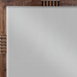 Reclaimed Oak Finish Rectangular Mirror