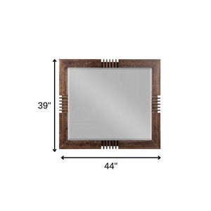 Reclaimed Oak Finish Rectangular Mirror