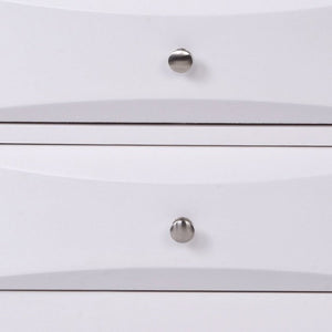 25" Espresso Three Drawers Solid Wood Nightstand