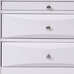 25" Espresso Three Drawers Solid Wood Nightstand
