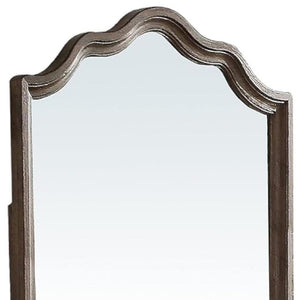 40" Gray Solid Wood Arch Dresser Mount Framed Mirror