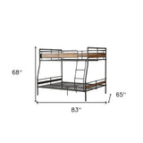 Bronze Queen Over Queen Metal Bunk Bed