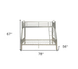 78" X 56" X 67" Twin Over Full Black Bunk Bed