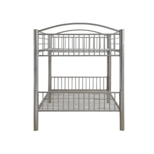Silver Full Over Full Metal Bunk Bed