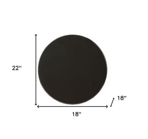 22" White Wood Round Pedestal End Table