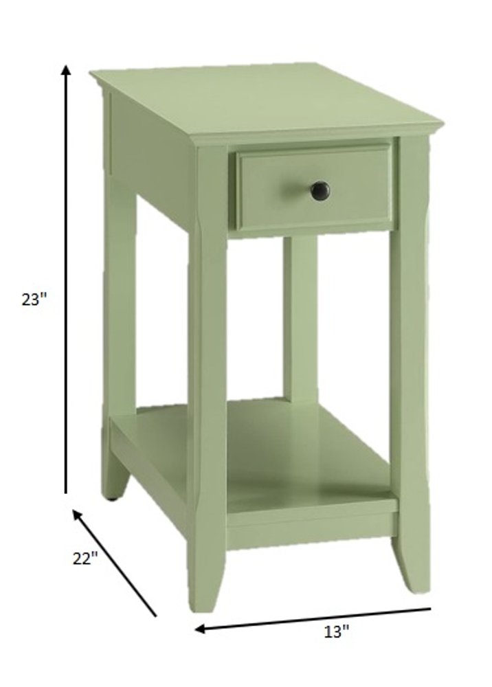 23" Gray Solid and Manufactured Wood End Table